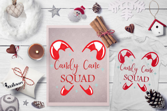 Candy Cane Squad Graphics for Christmas Crafts