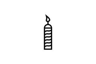 Christmas Candle Line Art Vector Icon: Graphics Review