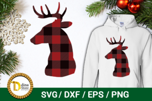Christmas Deer Head Graphics for Seasonal Crafts