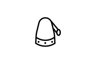 Christmas Hat Line Art Vector Icon: A Versatile Graphics Asset