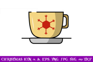 Cup Christmas Icon: Graphics & Icons for Crafters