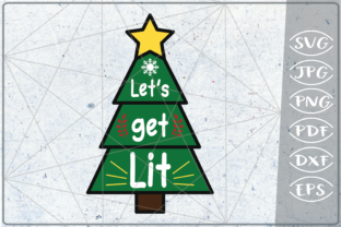 Let's Get Lit Merry Christmas Quote Star: A Festive Graphics Gem for Crafts