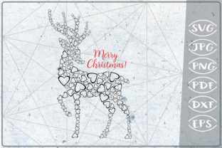 Merry Christmas Reinder Hearts Print: A Festive Graphics Craft