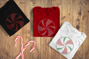 Rhinestone Christmas Peppermint: A Sparkling Graphics Asset for Crafts